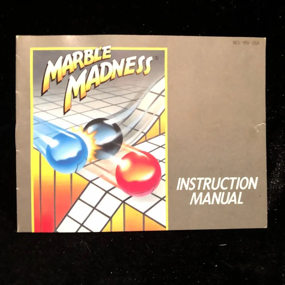 Marble Madness 1988 Nintendo NES Video Game Instruction Book Manual